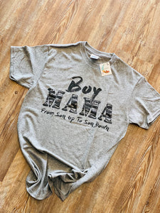 Boy Mama From Sun Up To Sun Down Comfy Tee