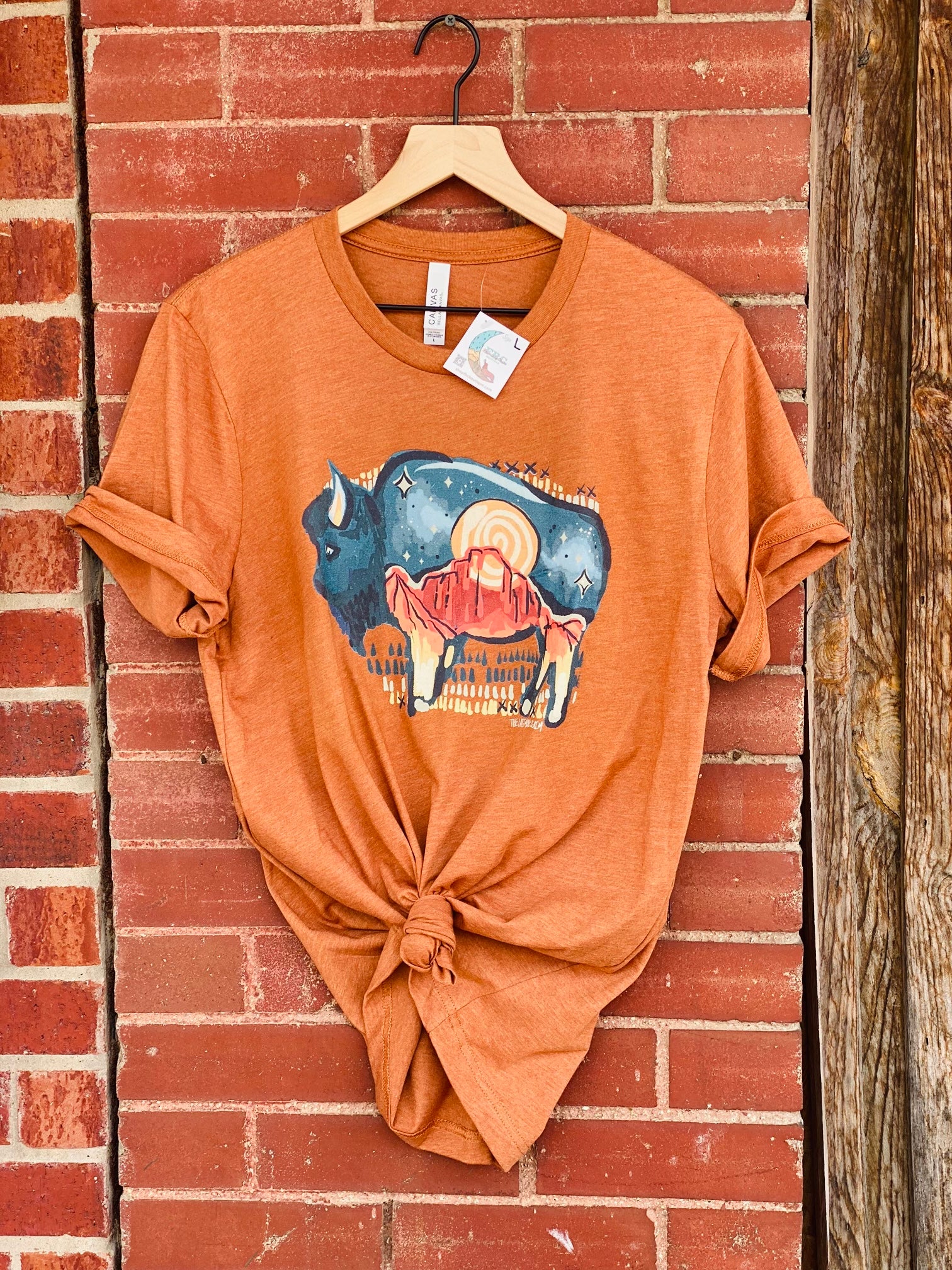 Wild West Buffalo Desert Scene Comfy Tee