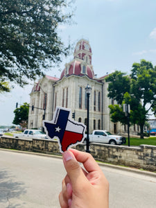 Weatherford Red, White & Blue Texas State Sticker