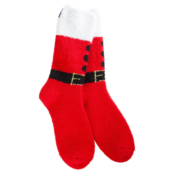 Santa Themed Christmas Worlds Softest Crew Socks