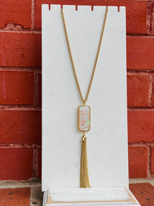 Magical Moon Chain Tassel Gold Necklace
