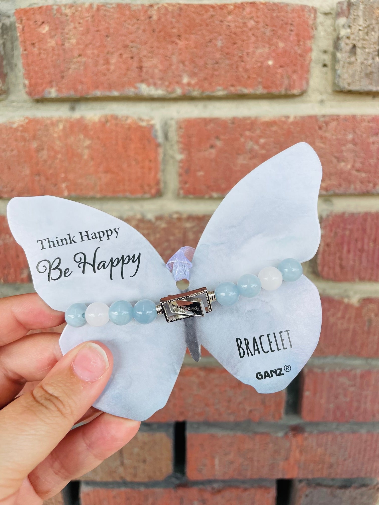 Think Happy Be Happy Butterfly Casual Bracelet