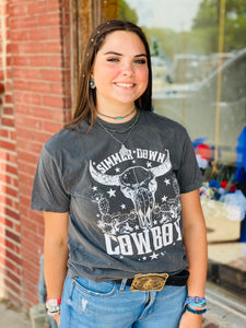 Simmer Down Cowboy Charcoal Comfy Tee