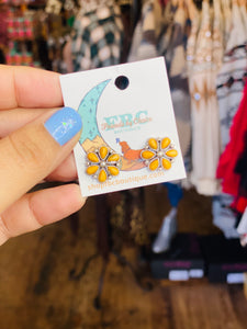 Neon Moon Mustard Post Earrings