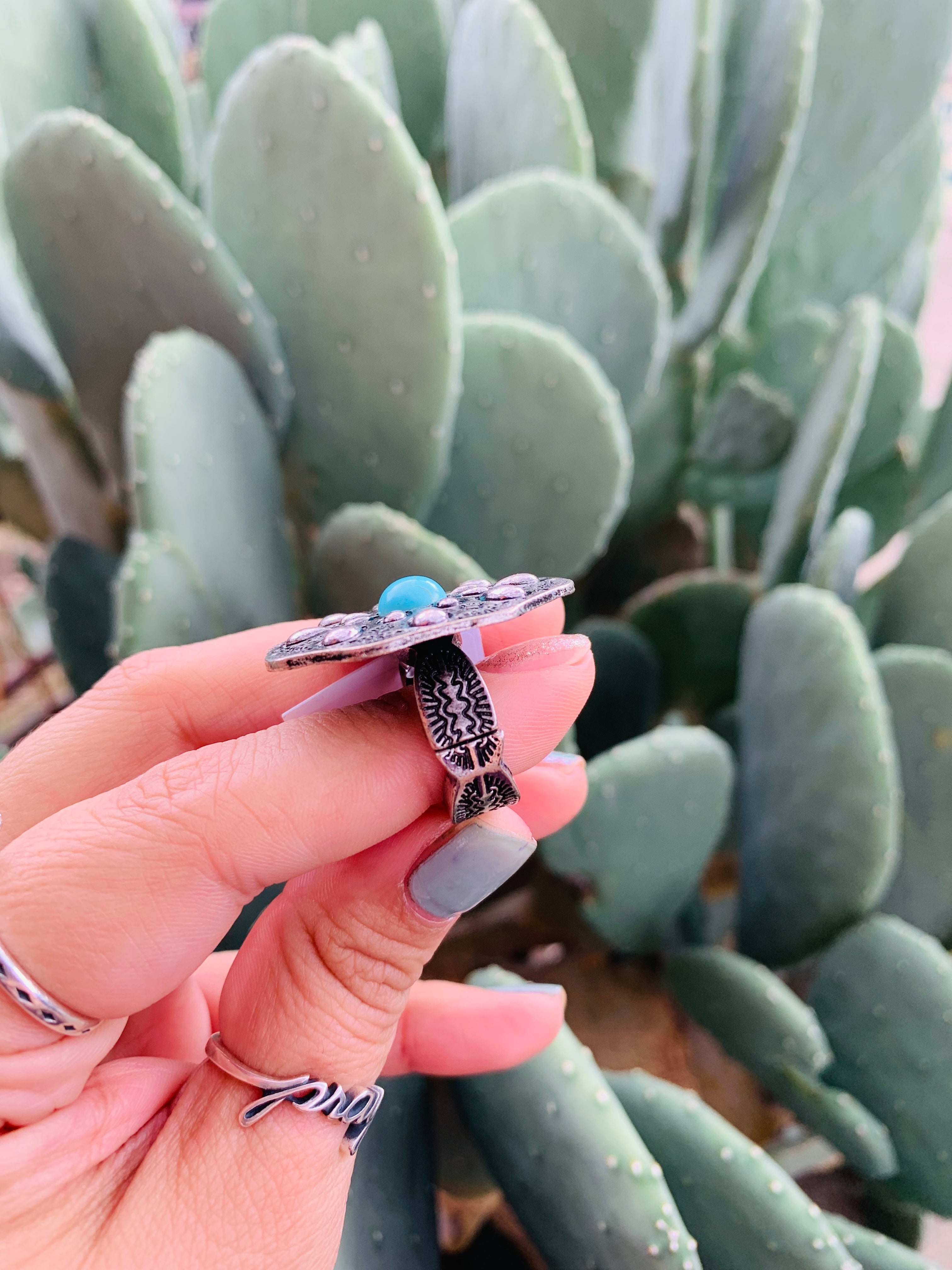 Staying Close Turquoise Stretch Ring