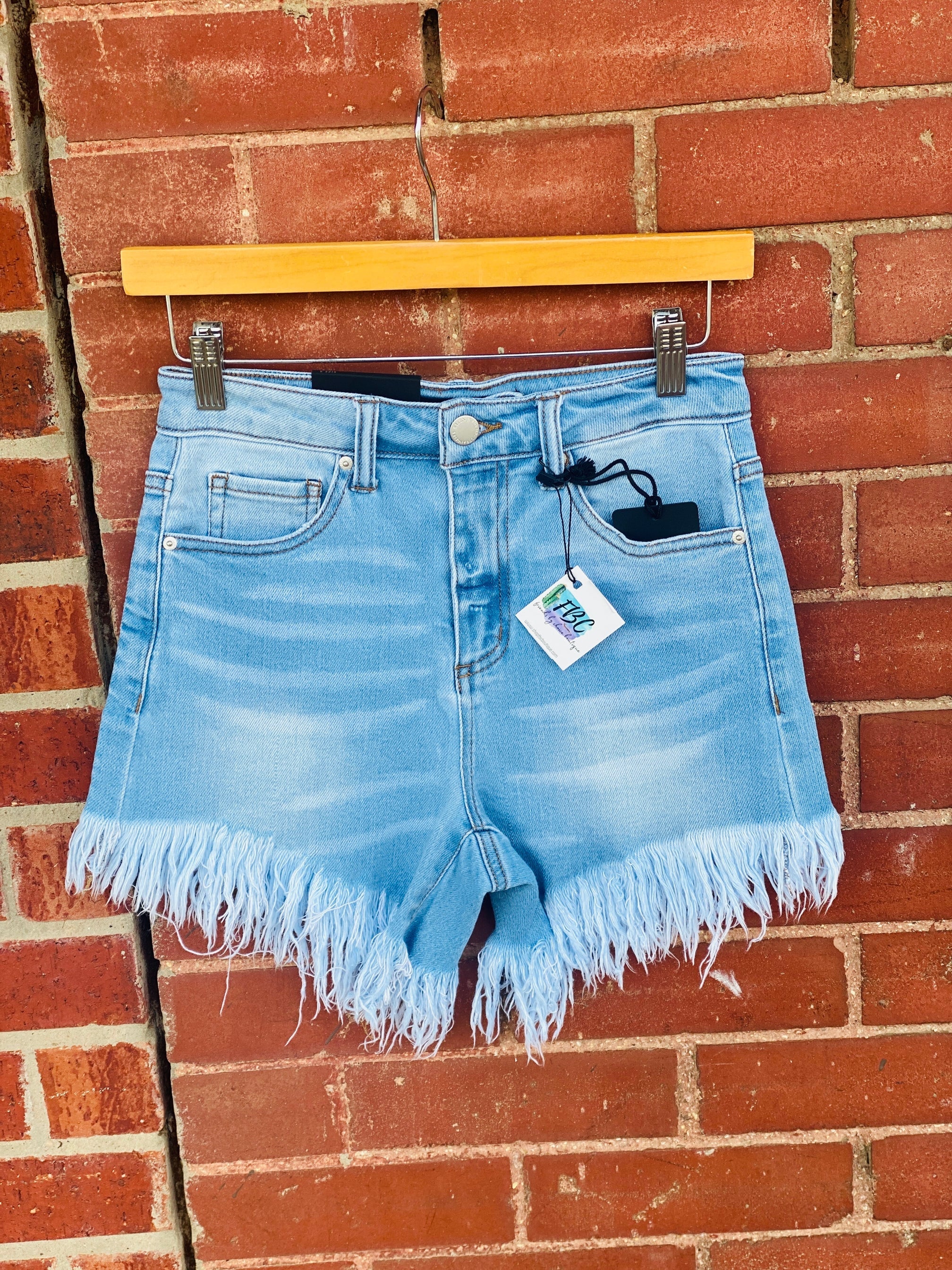 Worth The Hype Denim High Rise Frayed Risen Shorts