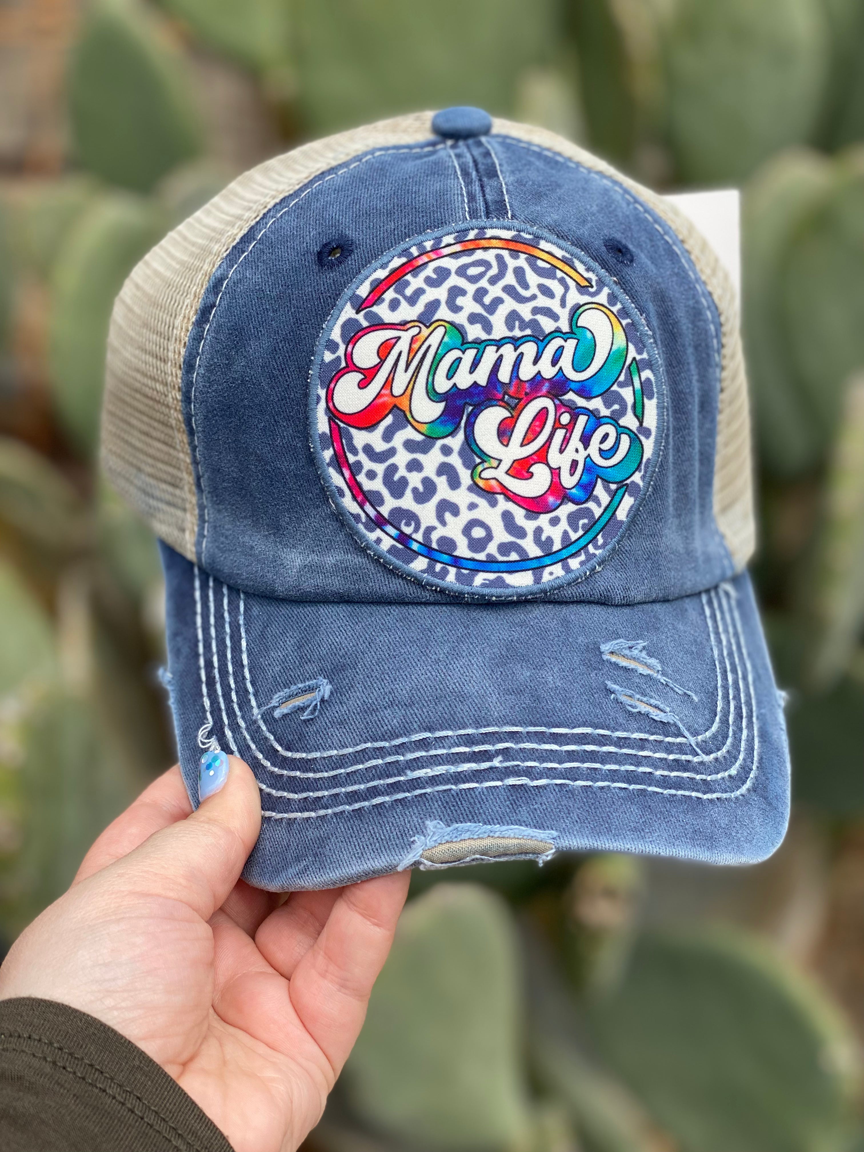 Mama Life Leopard Tie Dye Baseball Hat