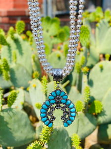 Stranded With You Turquoise Multi Strand Layered Necklace