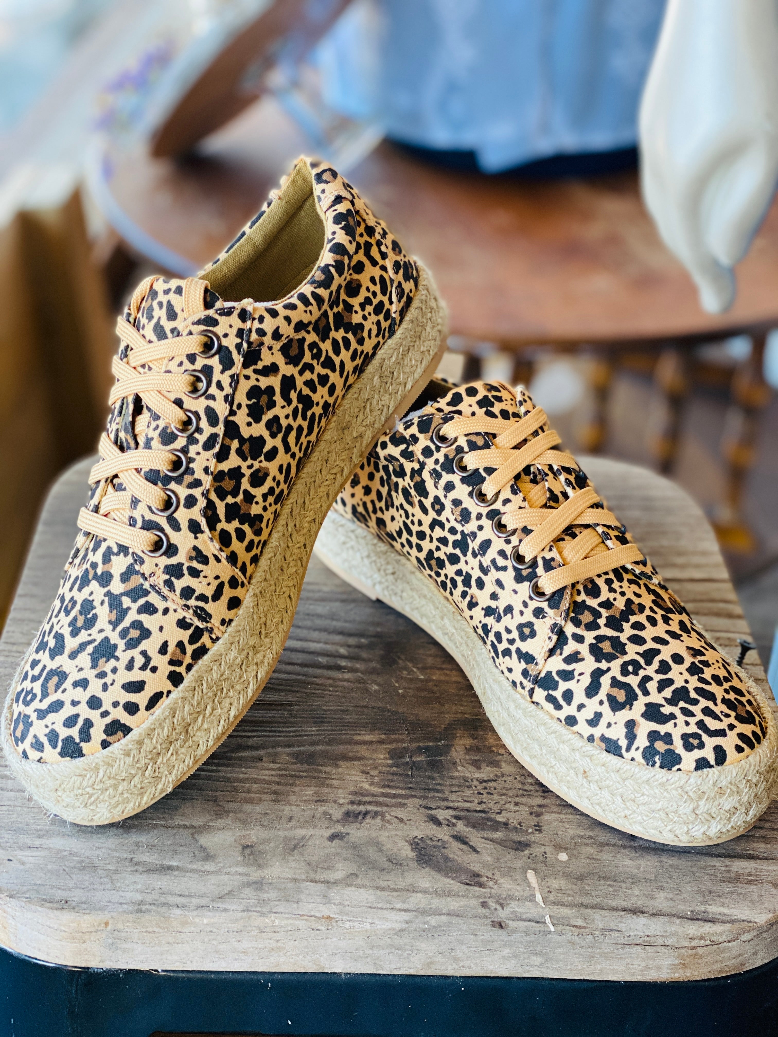 Corkys Tart Leopard Espadrille Sneaker Shoes