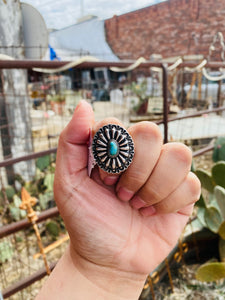 All Along Turquoise Concho Adjustable Ring