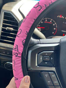 Pink Brands Steering Wheel Neoprene Cover