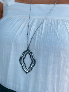 Make Me A Promise Silver Layered Moroccan Necklace