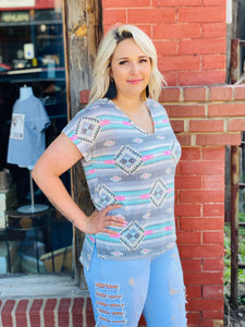 So Rad Aztec Print Top
