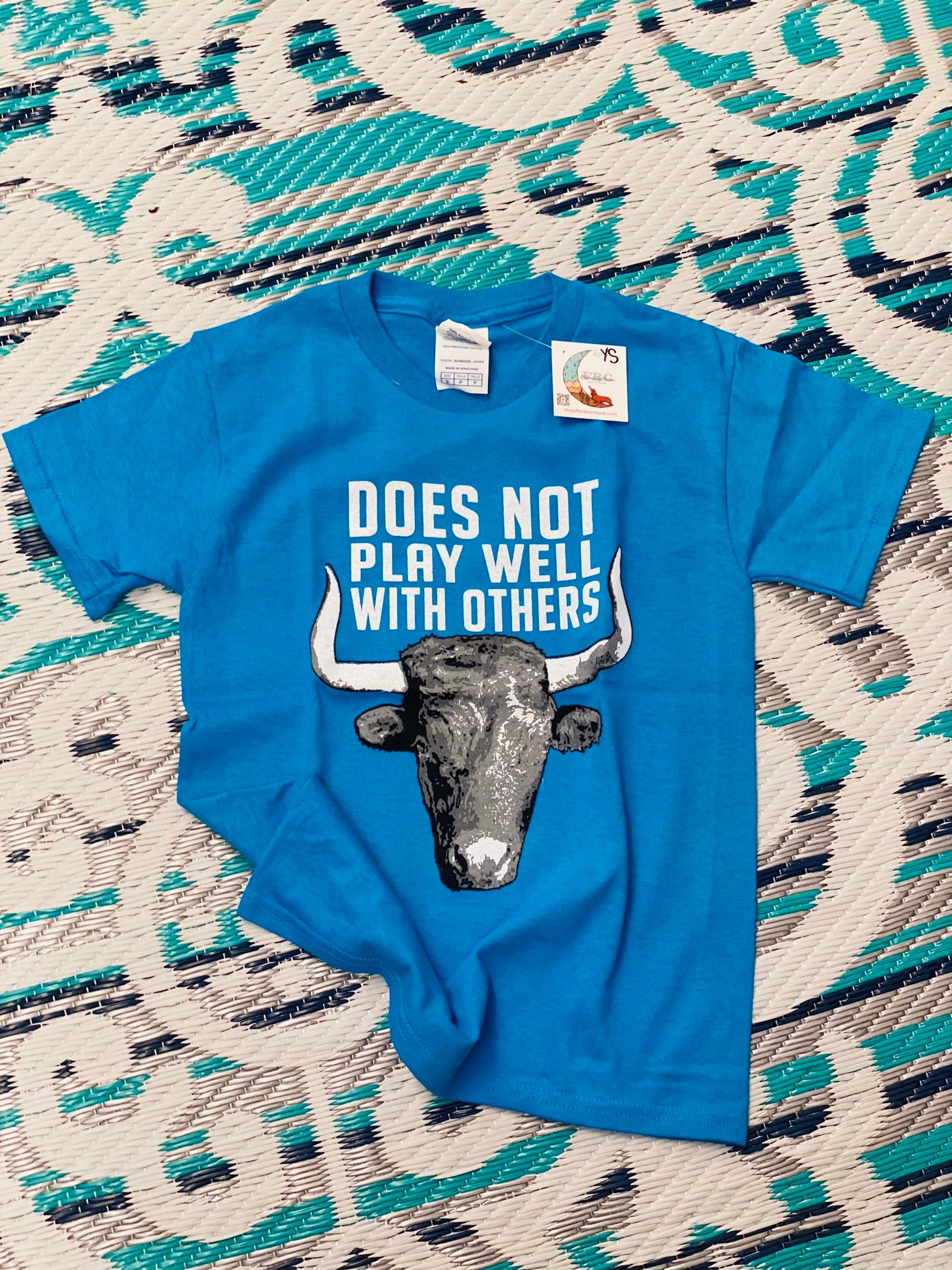 Kids Blue Does Not Play Well With Others Steer Comfy Tee