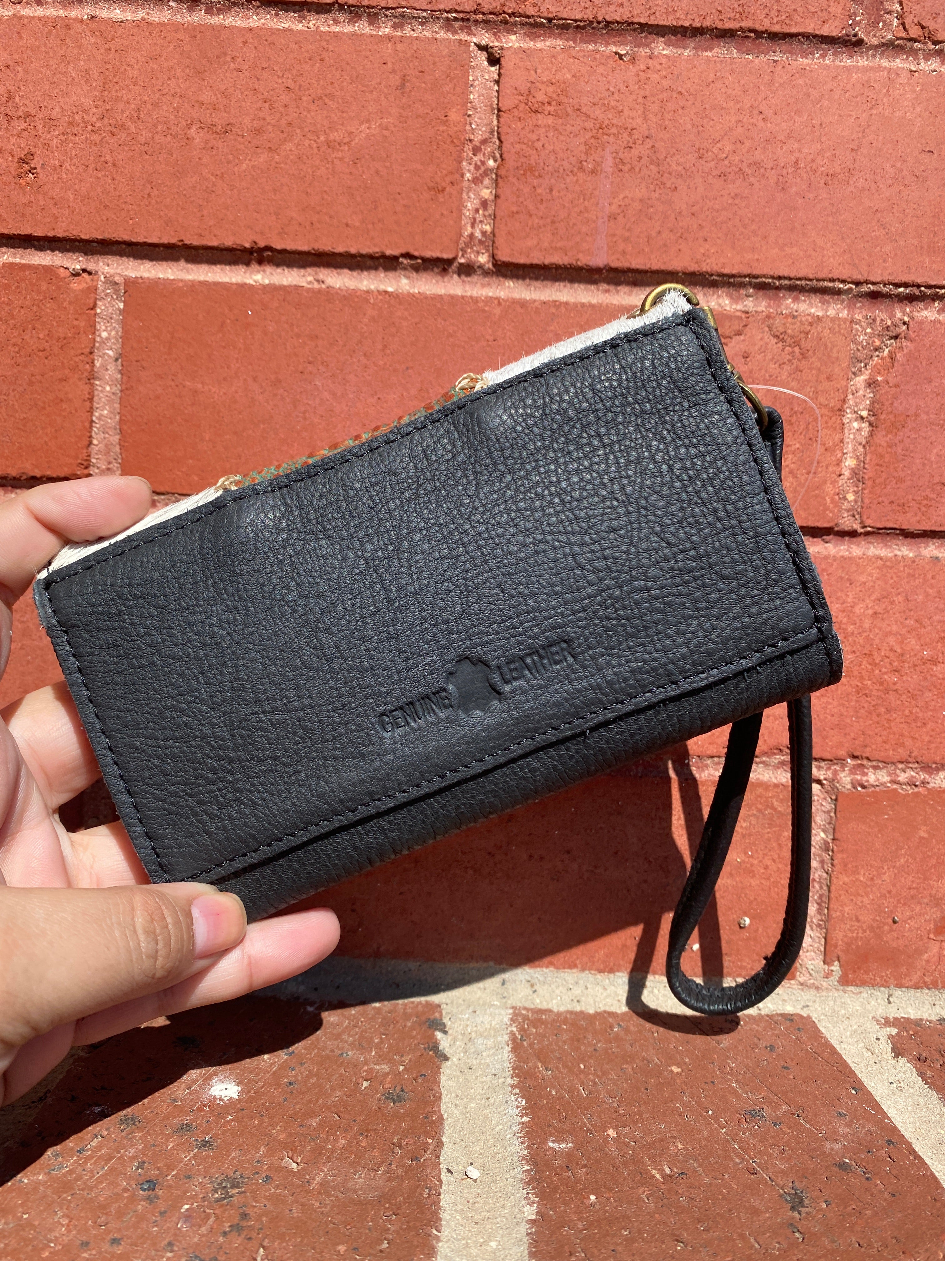 My Favorite Hideout Genuine Leather Cowhide Phone Wristlet Wallet