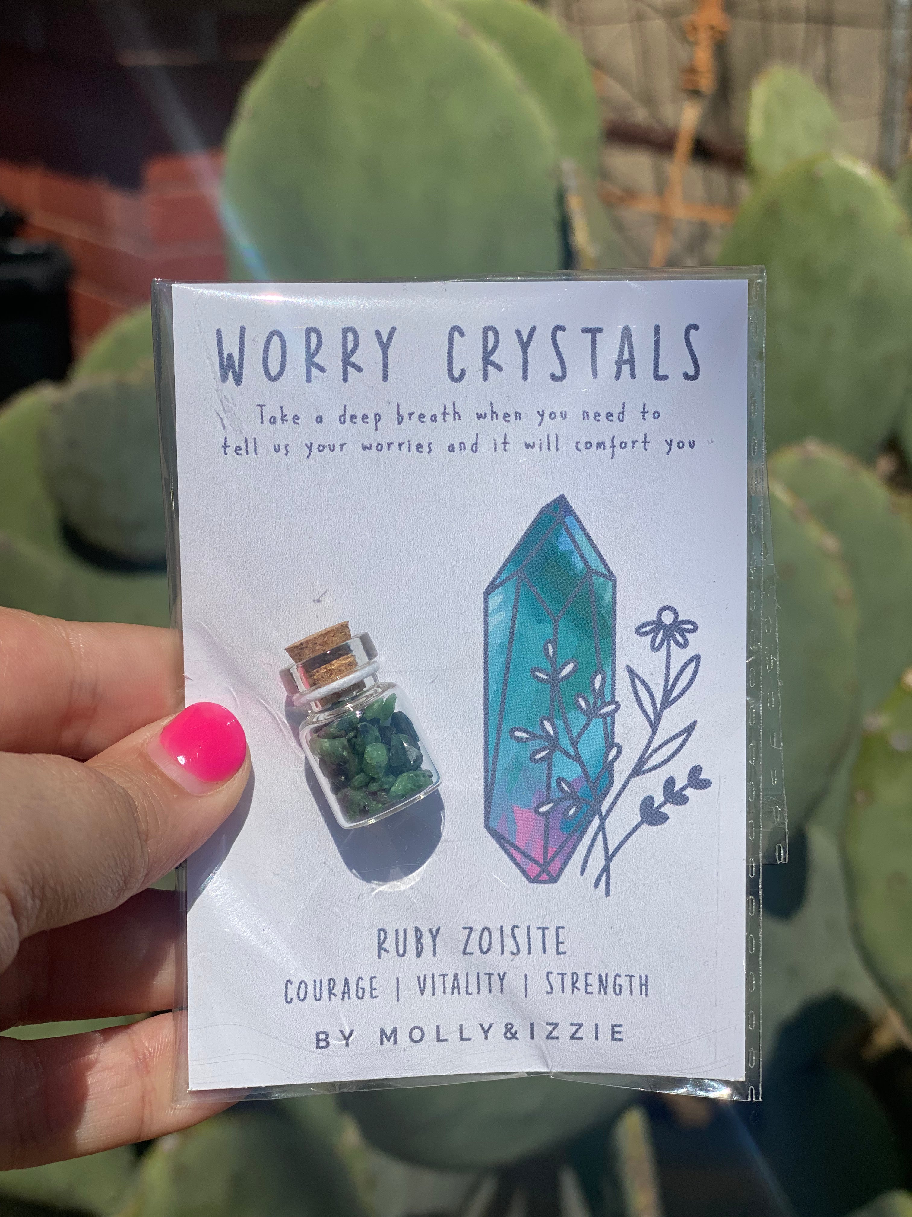 Ruby Zoisite Worry Crystals