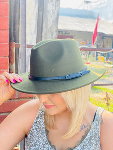 Wouldn't You Like To Know Olive Fedora Hat