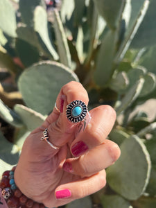 Just Another Day Turquoise Adjustable Ring