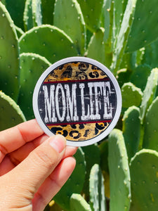 Mom Life Leopard Sticker