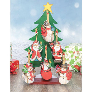 Country Time Santa & Snowman Ornaments